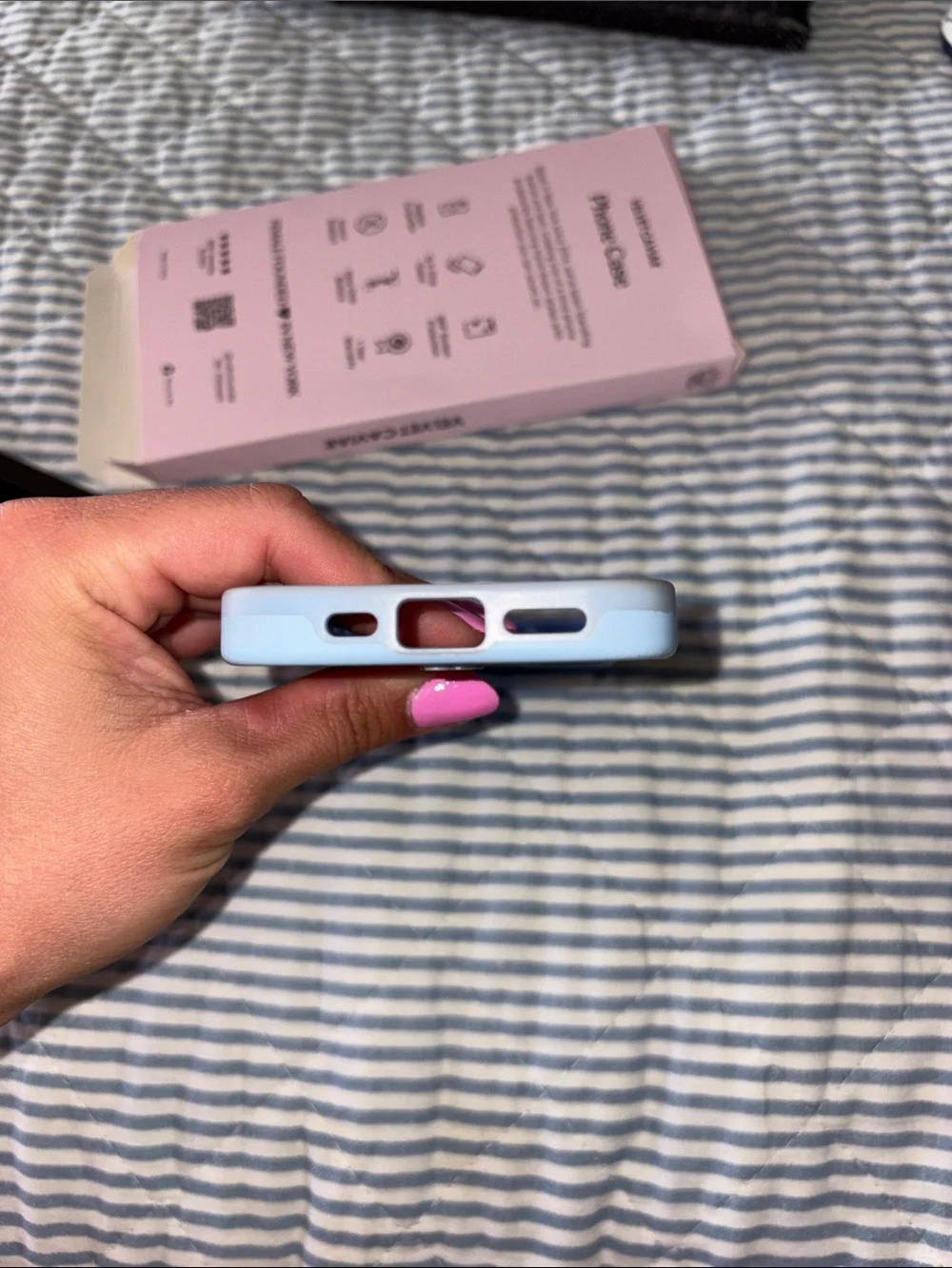 Velvet Caviar Soft-Touch Light Blue Phone Case - Picture 4 of 5